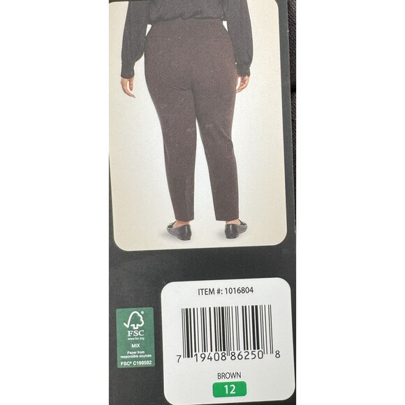Banana Republic Womens Size 12 Brown Ponte Pants Chino Dress Ankle Trousers New - Picture 8 of 8